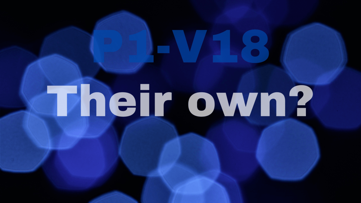 They ambush their own lives |&nbsp;P1-V18