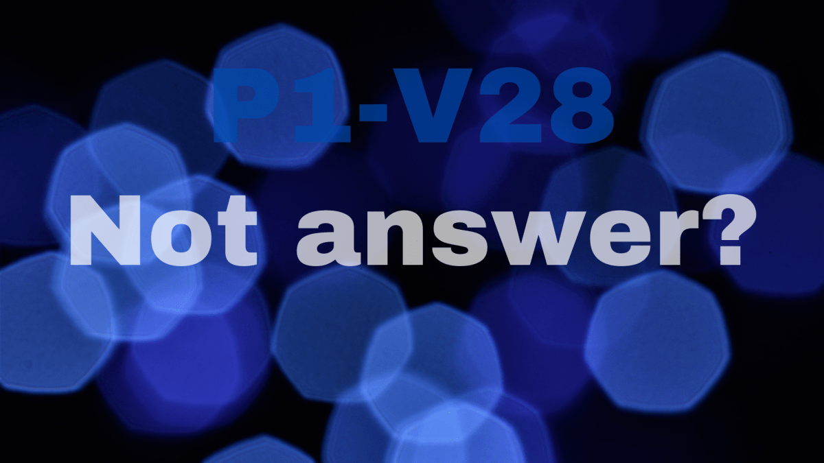 But I will not answer and they will not find me |&nbsp;P1-V28