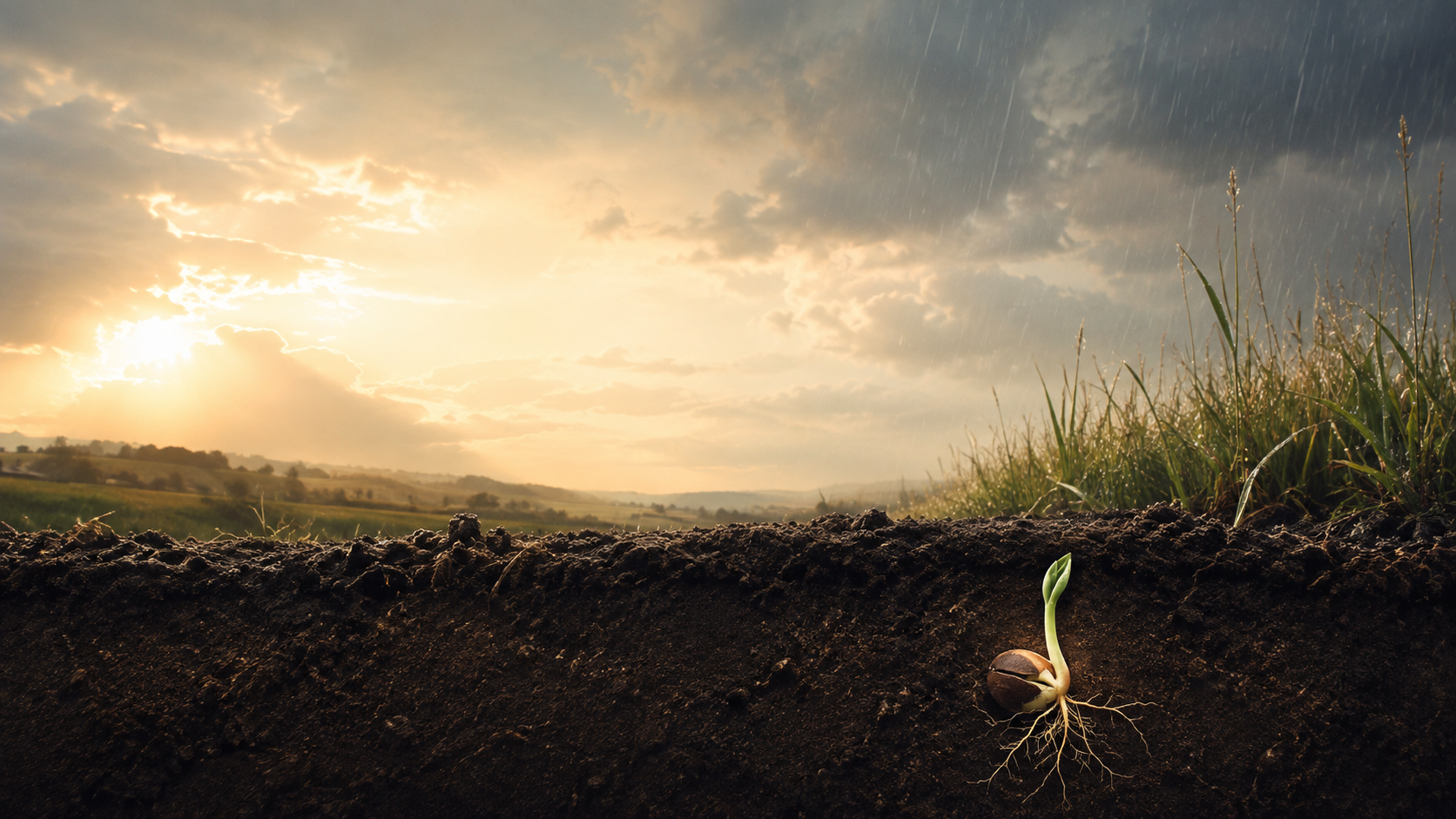 The Space Between the Seed and the Rain